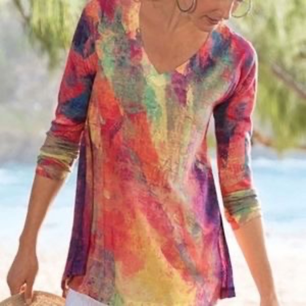 Soft Surroundings Lightweight Spring Sweater Top … - image 1